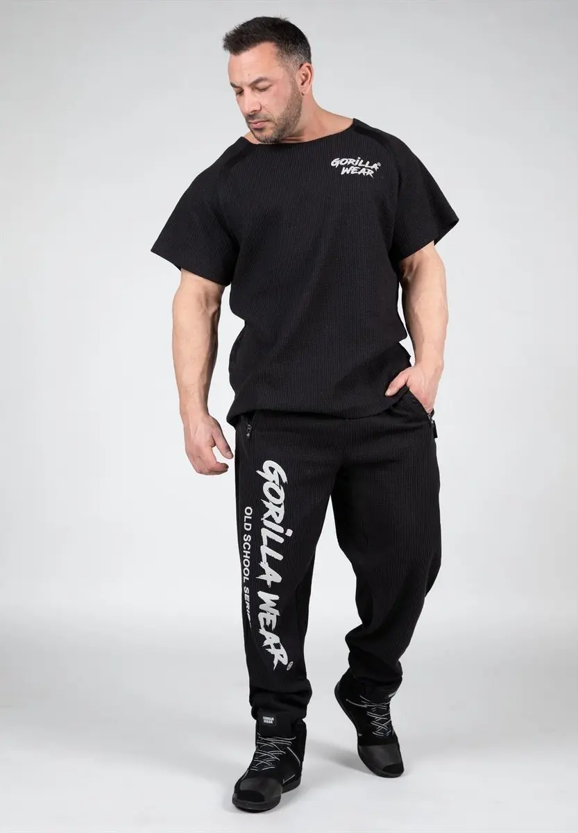 Gorilla Wear Augustine Old School Work Out Top - Zwart 2XL/3XL