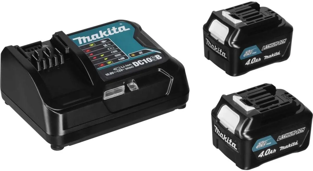 Makita 197641-2 Accu Starterset 12V Max - 2x 4.0Ah + Lader