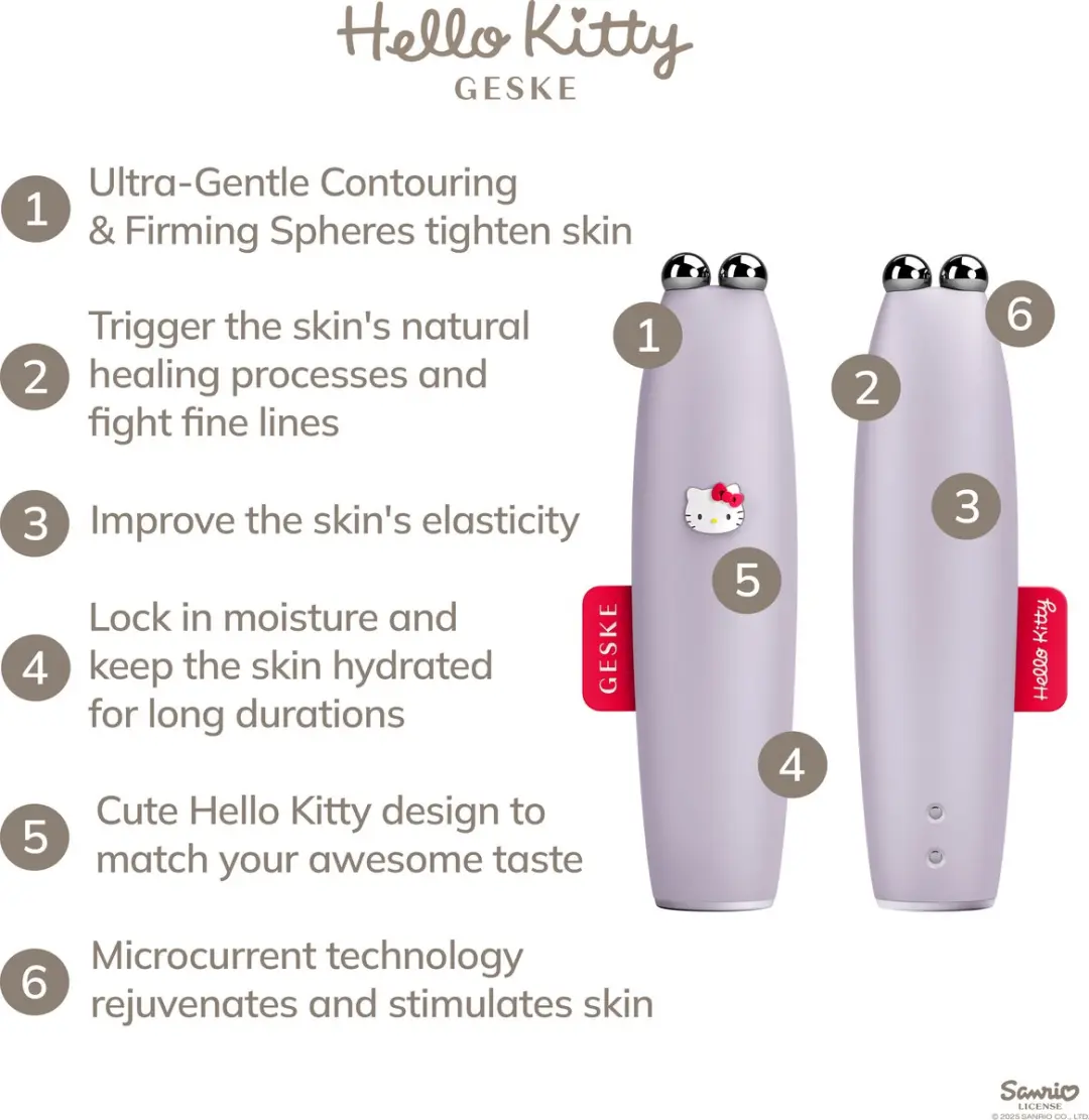 Geske 6-in-1 Gezichtsliftapparaat - Anti-Aging - Hello Kitty Roze - afbeelding 6 van 6