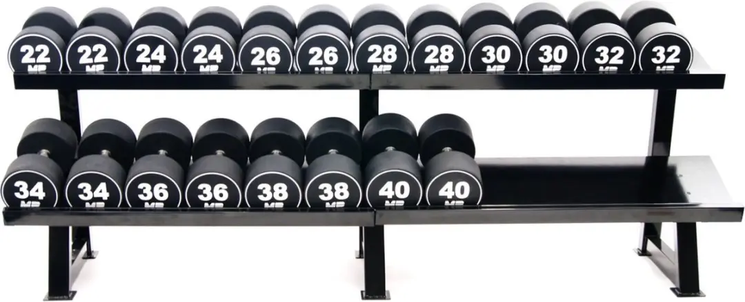 Muscle Power Dumbbellrek Heavy 2-laags - Zwart