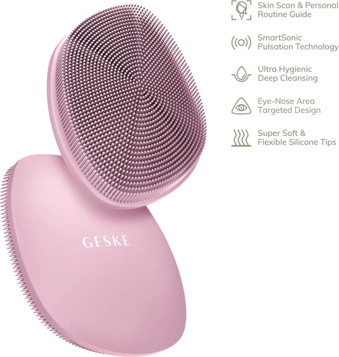 GESKE SmartAppGuided Facial Brush 4-in-1 - Gezichtsreiniger - Pink