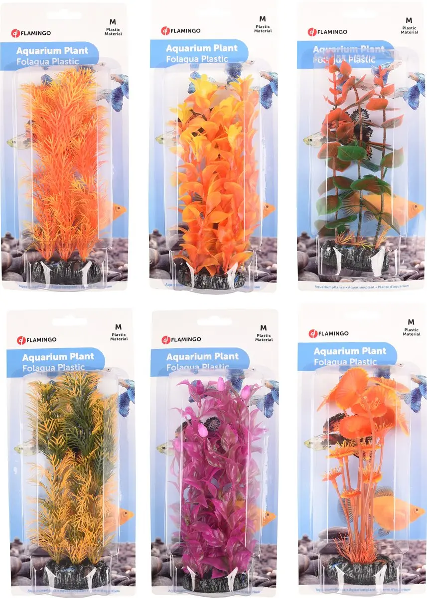 Flamingo Plastic Aquariumplant Cuba - 20cm - Willekeurig