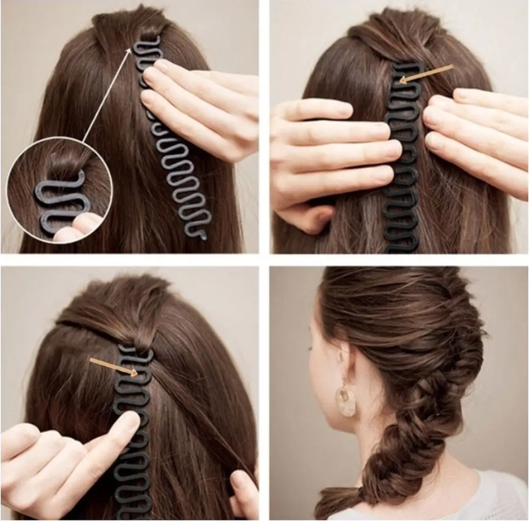 Haarsoires Styling Tool Braiding 20cm - Zwart