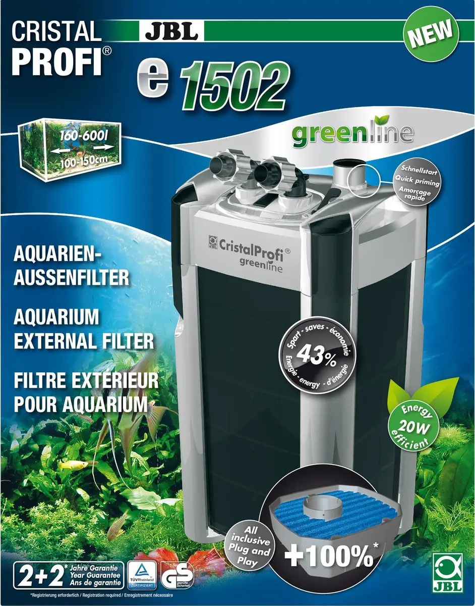 JBL CristalProfi E1502 Aquariumfilter 1400L/u