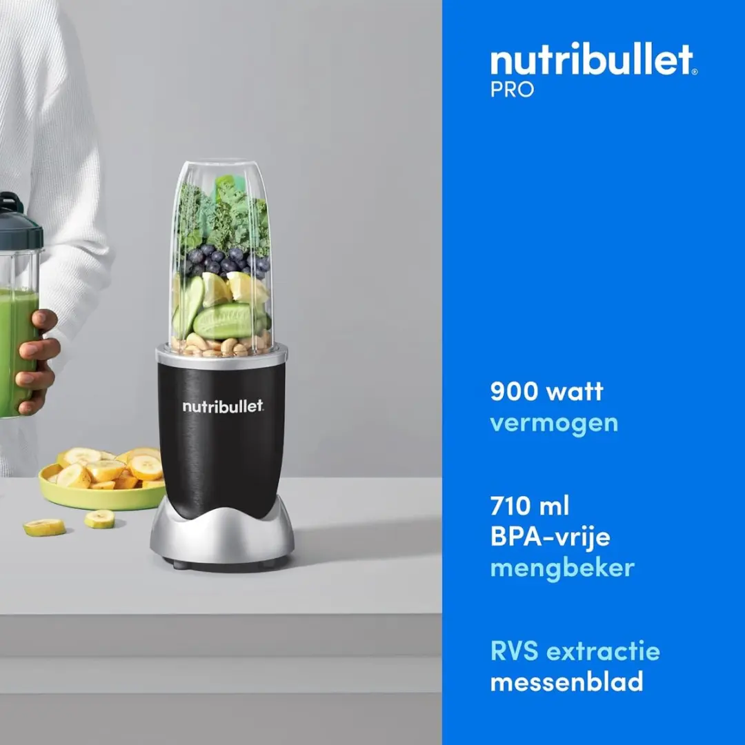 NutriBullet Pro Blender 900W - 900ml Zwart
