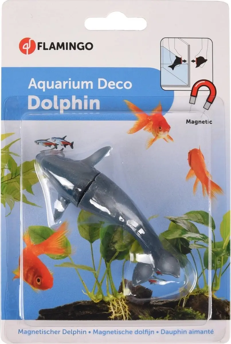 Flamingo Magneto Dolfijn Aquariumaccessoire - Blauw