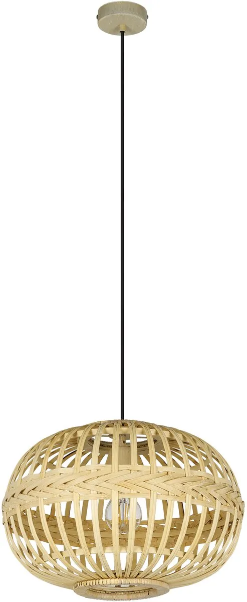 Eglo Amsfield Hanglamp E27 - Ø38cm - Hout Bruin