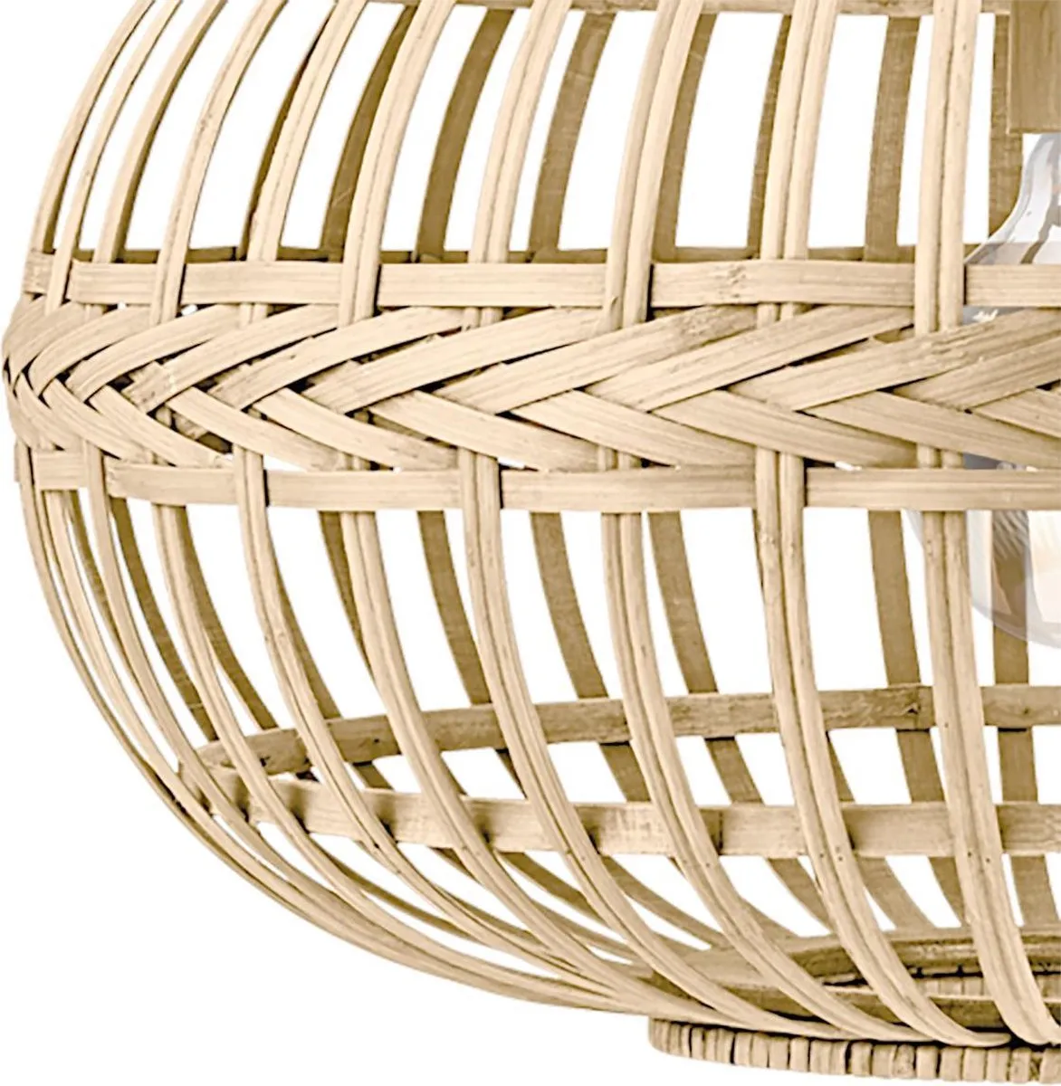 Eglo Amsfield Hanglamp E27 - Ø38cm - Hout Bruin