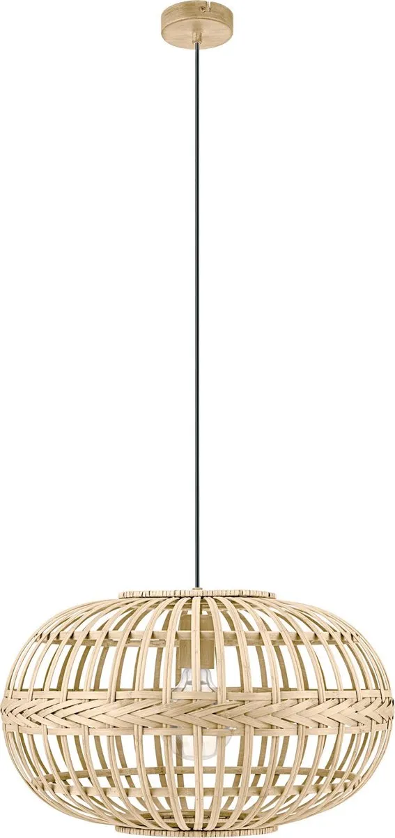 Eglo Amsfield Hanglamp E27 - Ø38cm - Hout Bruin