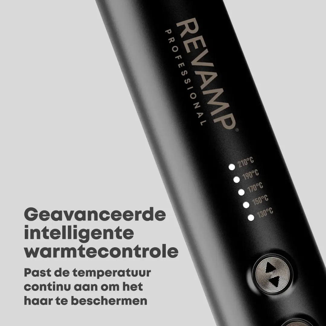 Revamp BR2000 Keramische Stijlborstel 54W - 5 standen - 3m kabel - Zwart