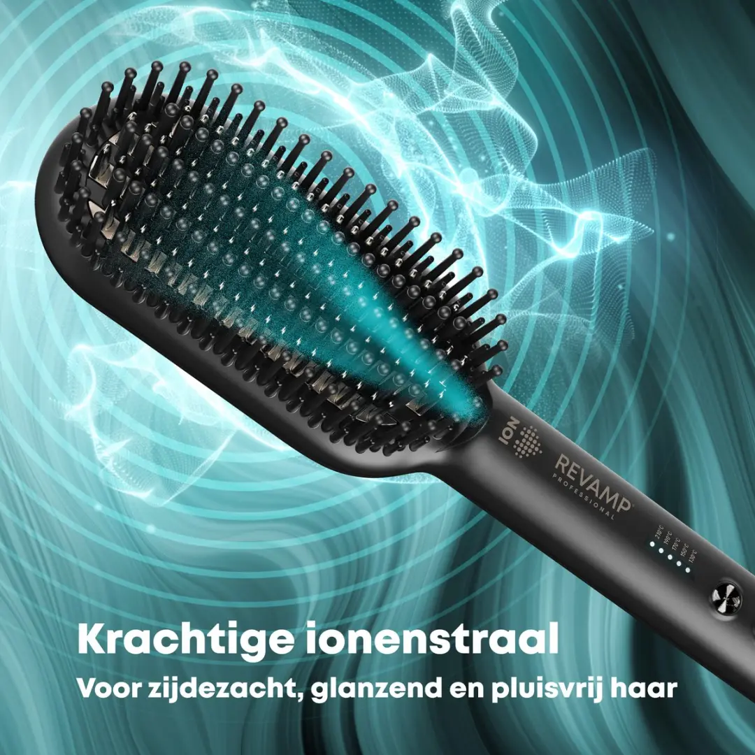 Revamp BR2000 Keramische Stijlborstel 54W - 5 standen - 3m kabel - Zwart