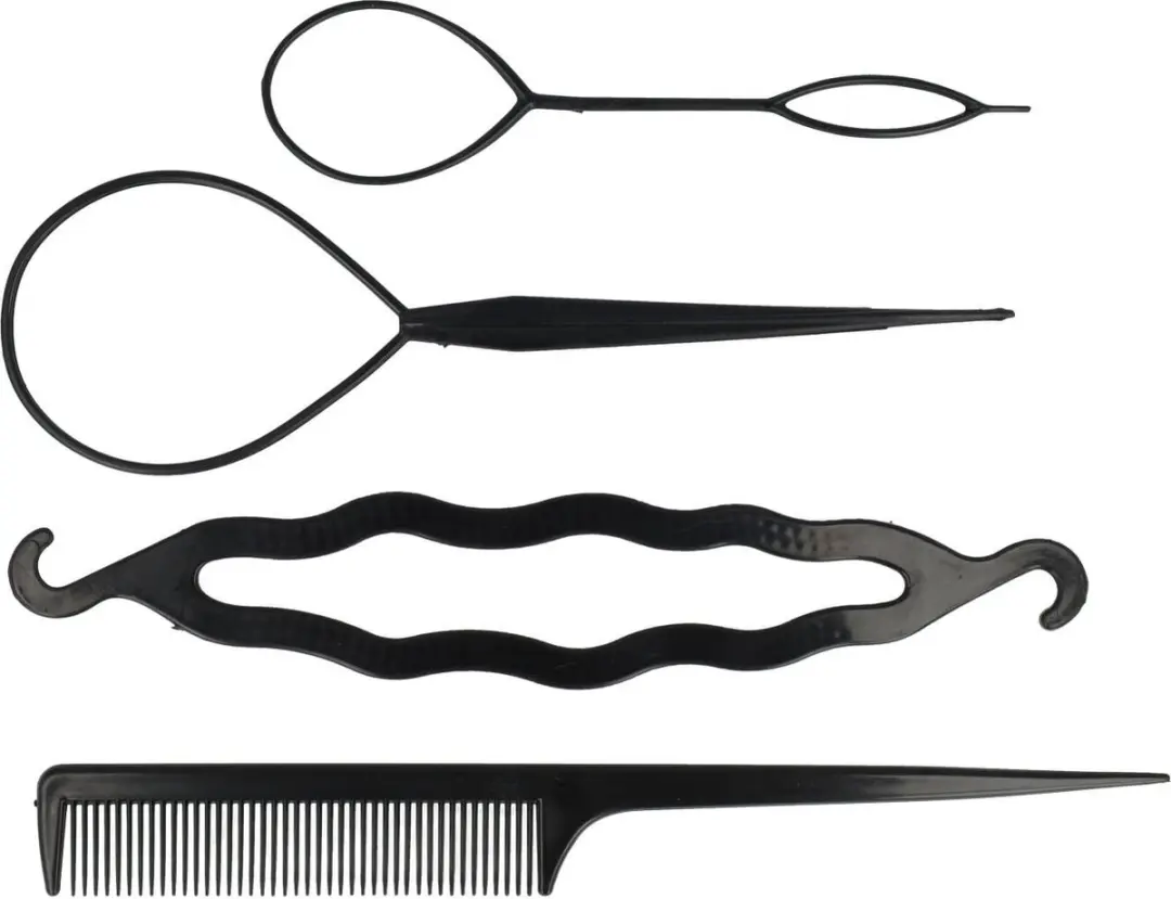 Haarsoires Topsy Tail Knotrolband Puntkam Set