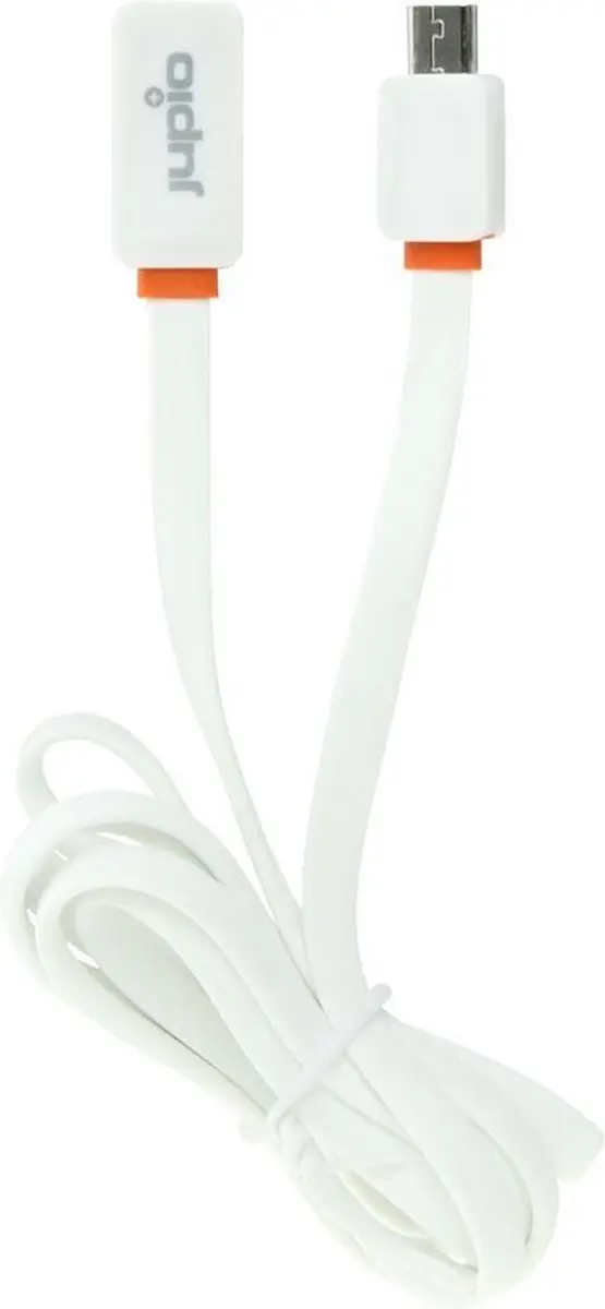 Jupio Flat Cable Micro USB naar USB Wit 1m