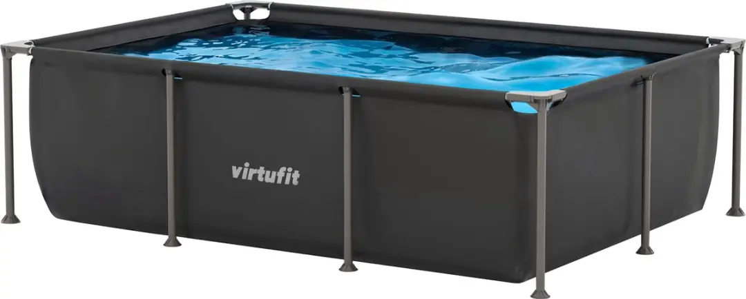 VirtuFit Rechthoekig Zwembad VF13076 Compleet Pakket - 2620L - Antraciet