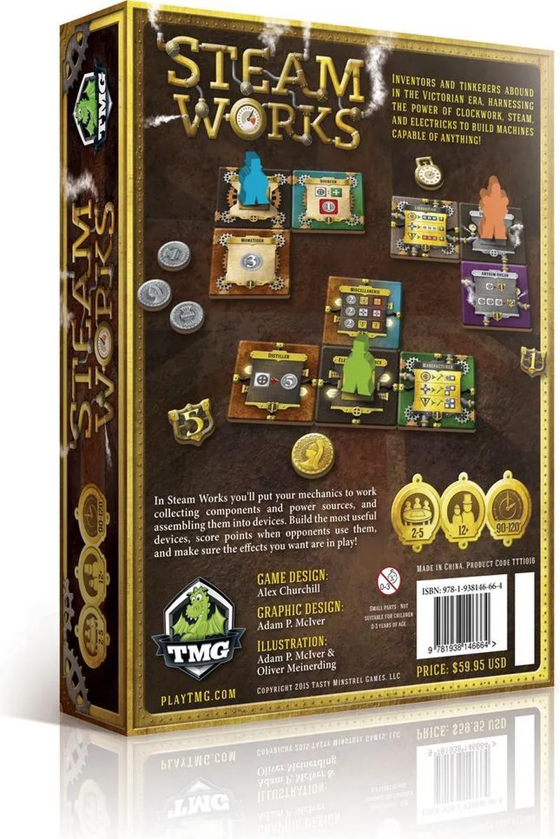 Asmodee Steam Works 1016TTT Bordspel - Groen