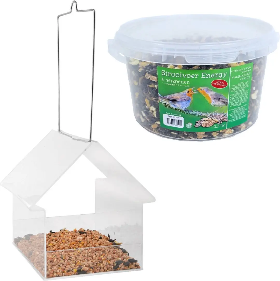 Esschert Design Vogelvoederhuisje Transparant