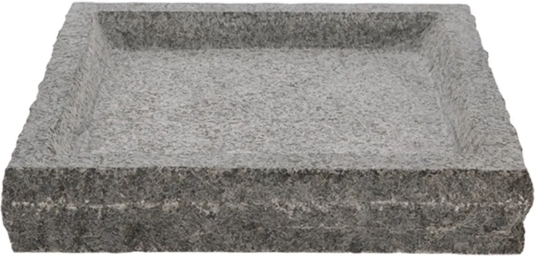 Esschert Design Vogelbad Graniet 37x37x6cm - Hangend - Grijs