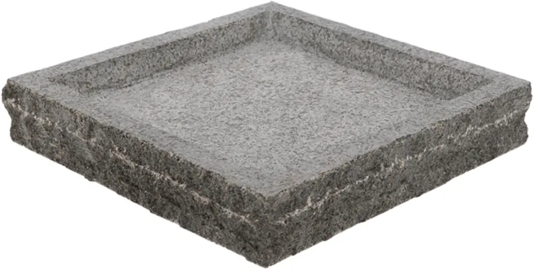 Esschert Design Vogelbad Graniet 37x37x6cm - Hangend - Grijs