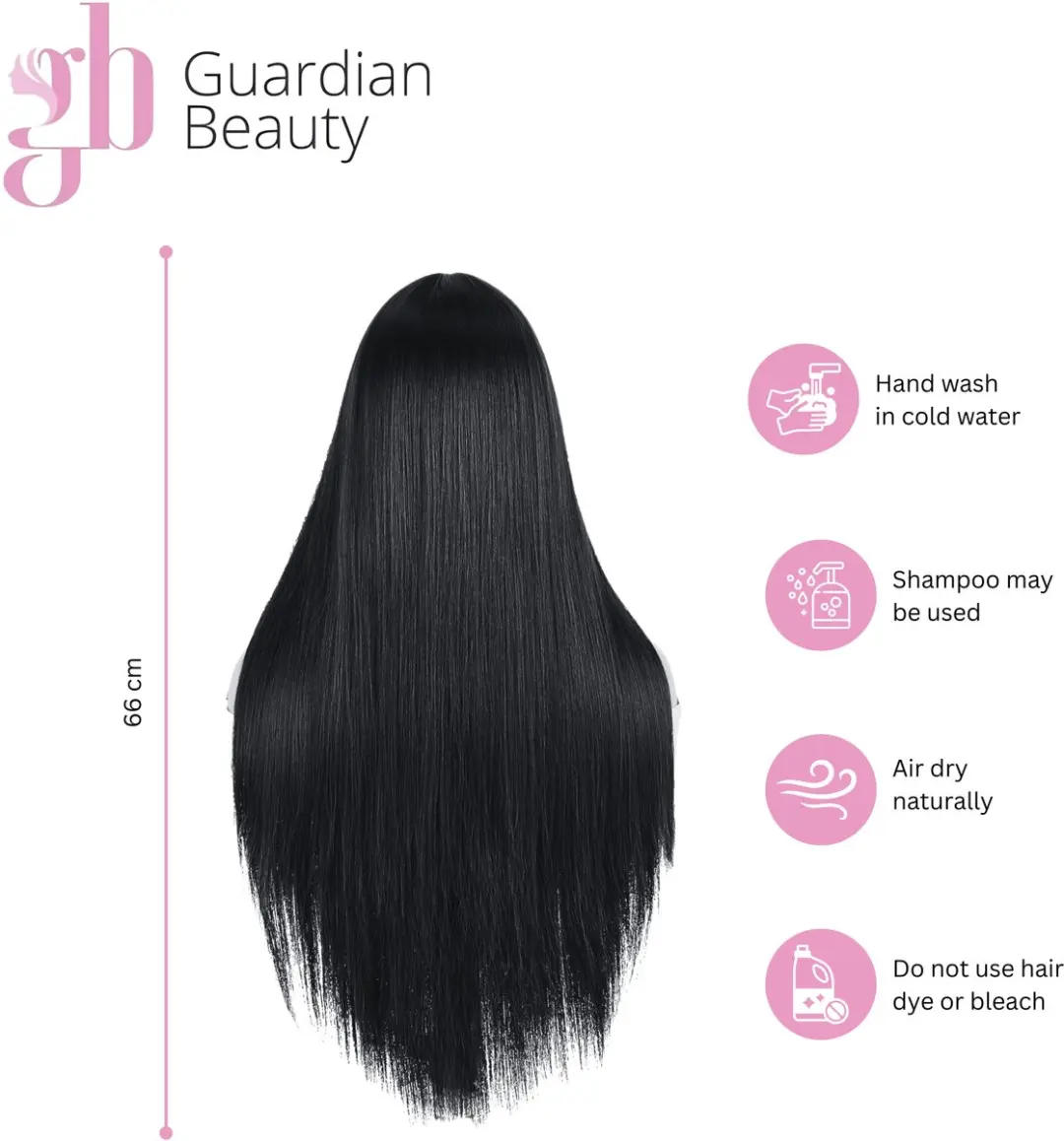 Guardian Beauty Oefenhoofd Statiefstandaard - Goud - Met Zwarte Pruik