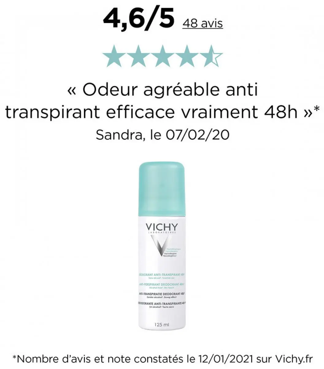 Vichy 48h Anti-Transpirant Deo Spray 250ml - 2 Stuks
