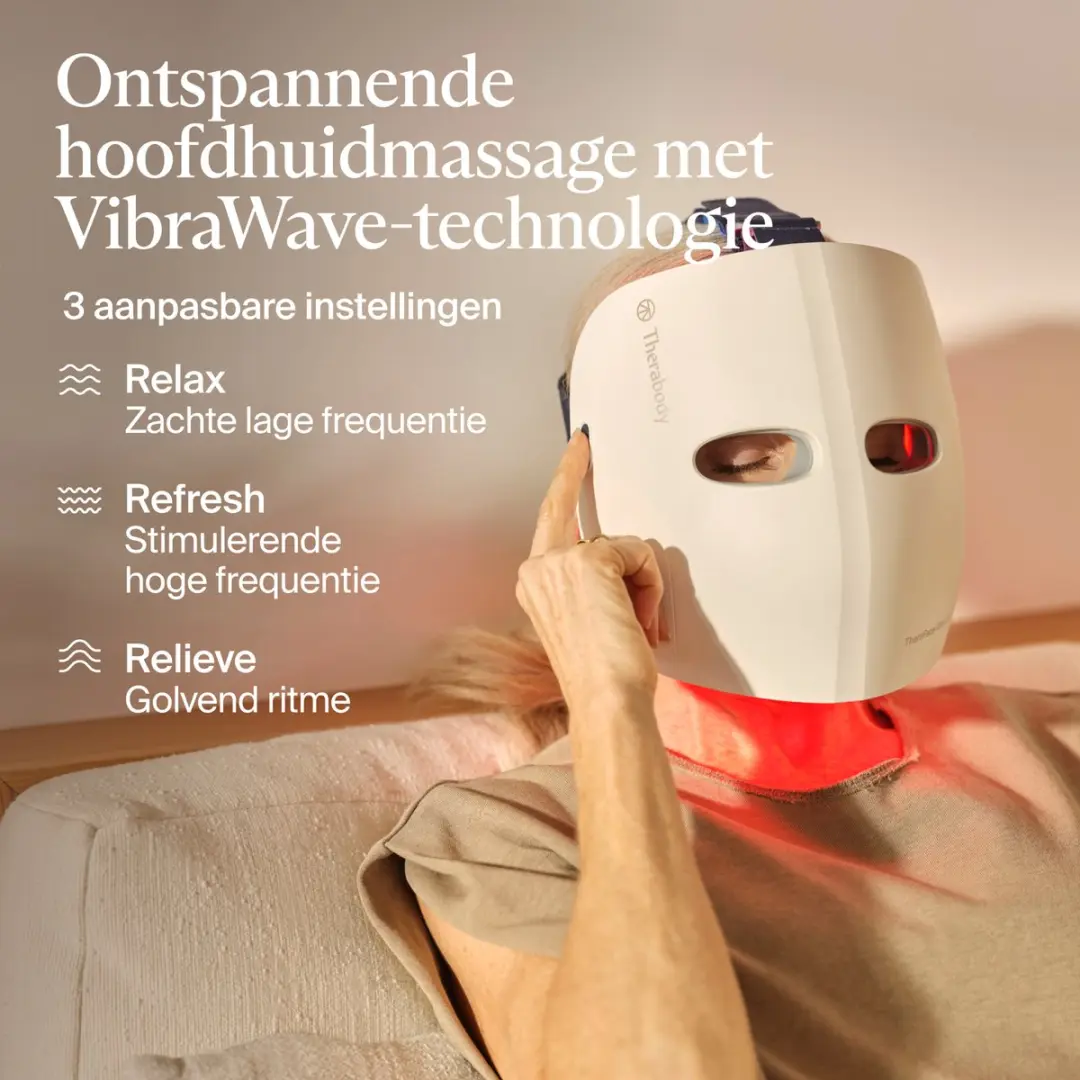 Therabody TheraFace Mask Glo LED Gezichtsmasker - Rood + Infrarood + Blauw Licht - Wit