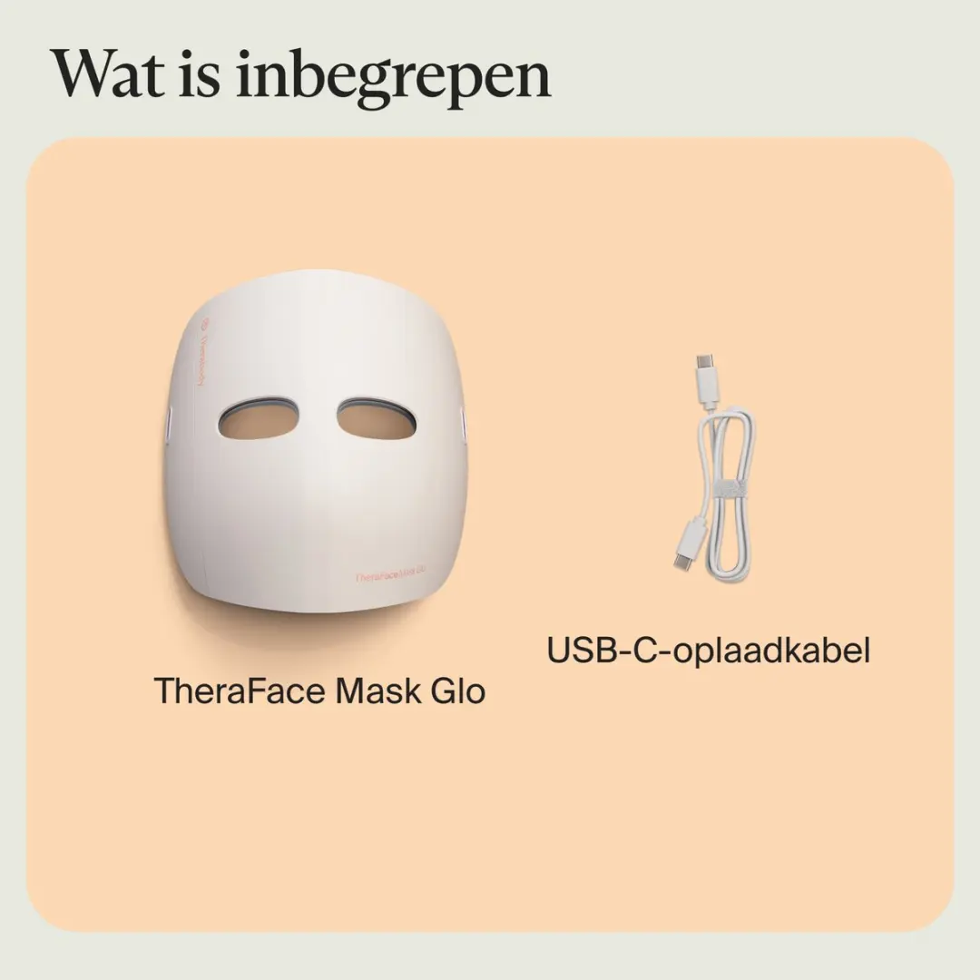 Therabody TheraFace Mask Glo LED Gezichtsmasker - Rood + Infrarood + Blauw Licht - Wit - afbeelding 6 van 6