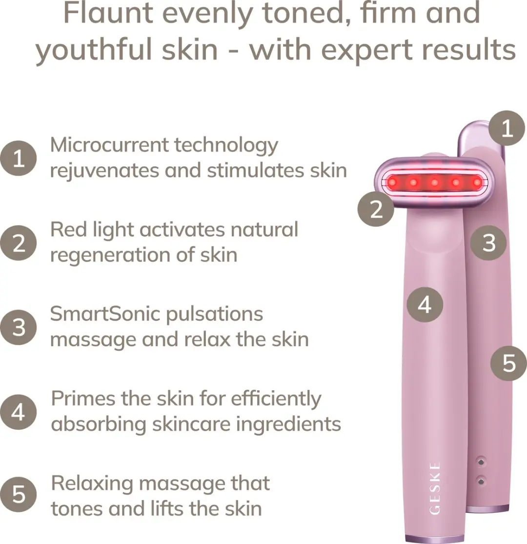 GESKE Skin Firming Wand GK000068PK01 - Microcurrent Gezichtsversteviger - Pink