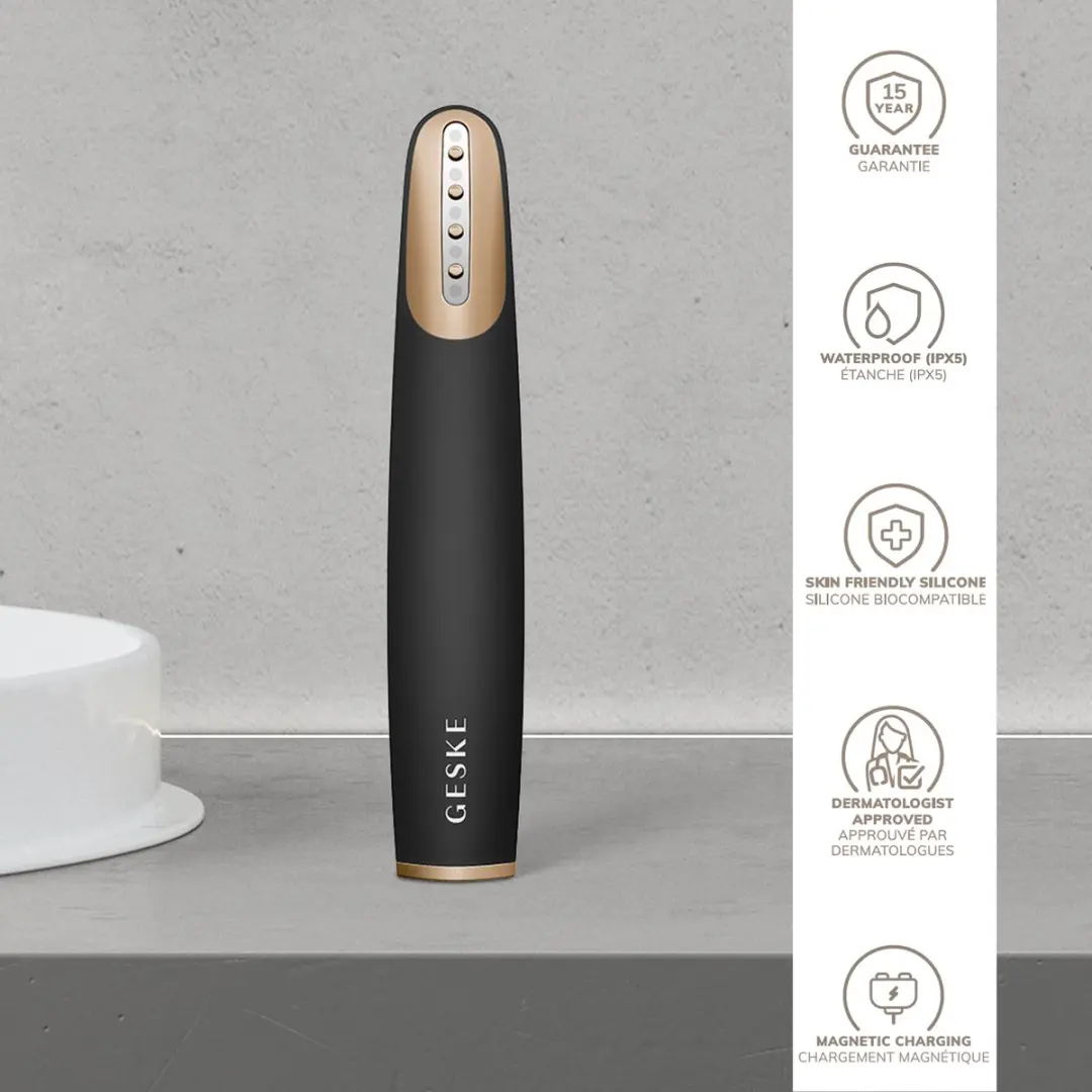 GESKE Skin Firming Wand GK000067GY01 - 7-in-1 Microcurrent Gezichtsversteviger - Rood LED Licht - Grijs - afbeelding 6 van 6