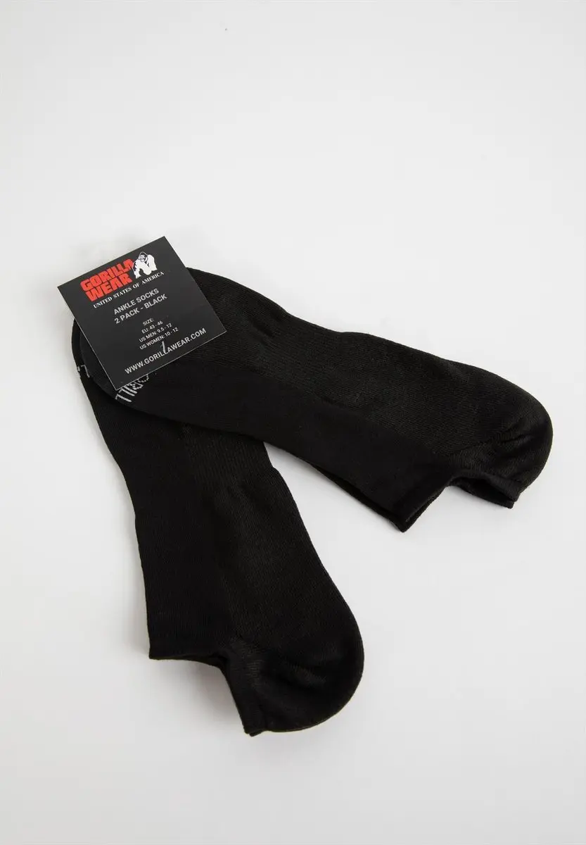 Gorilla Wear Enkelsokken 2-Pack - Zwart