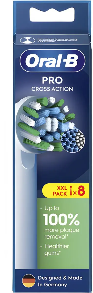 Oral-B Cross Action Clean Opzetborstels - 8 Stuks Wit