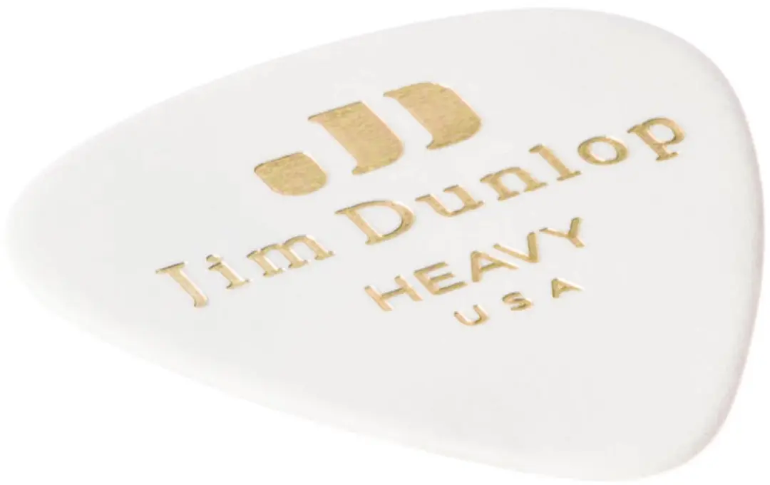Dunlop Celluloid Plectrum Heavy Wit - 12 Stuks