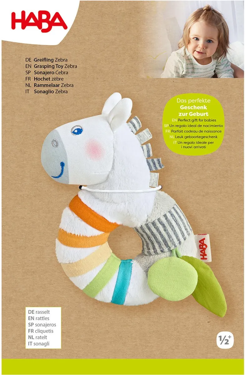 HABA Krabbelrolle New Born Geschenkset - Zebra - 306173
