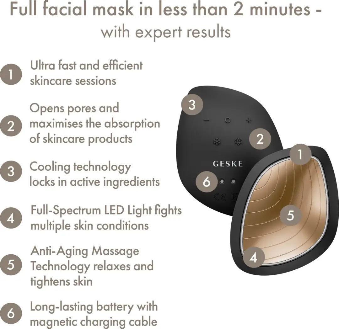 GESKE SmartAppGuided Sonic Warm & Koel Masker AP_GK000002GY01 - Grijs/Goud