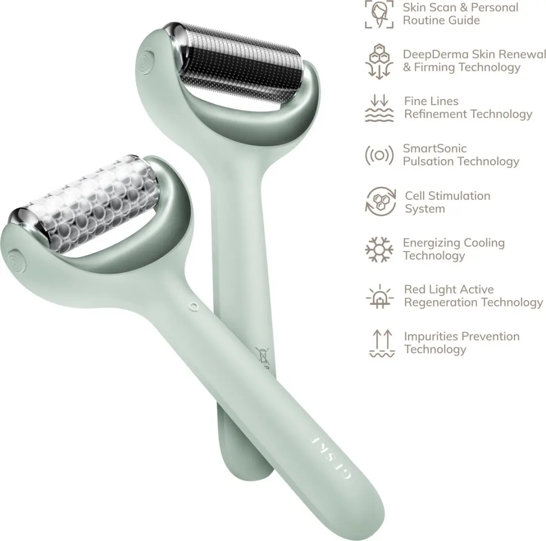 GESKE SmartAppGuided MicroNeedle Roller 8-in-1 - Green - afbeelding 2 van 6