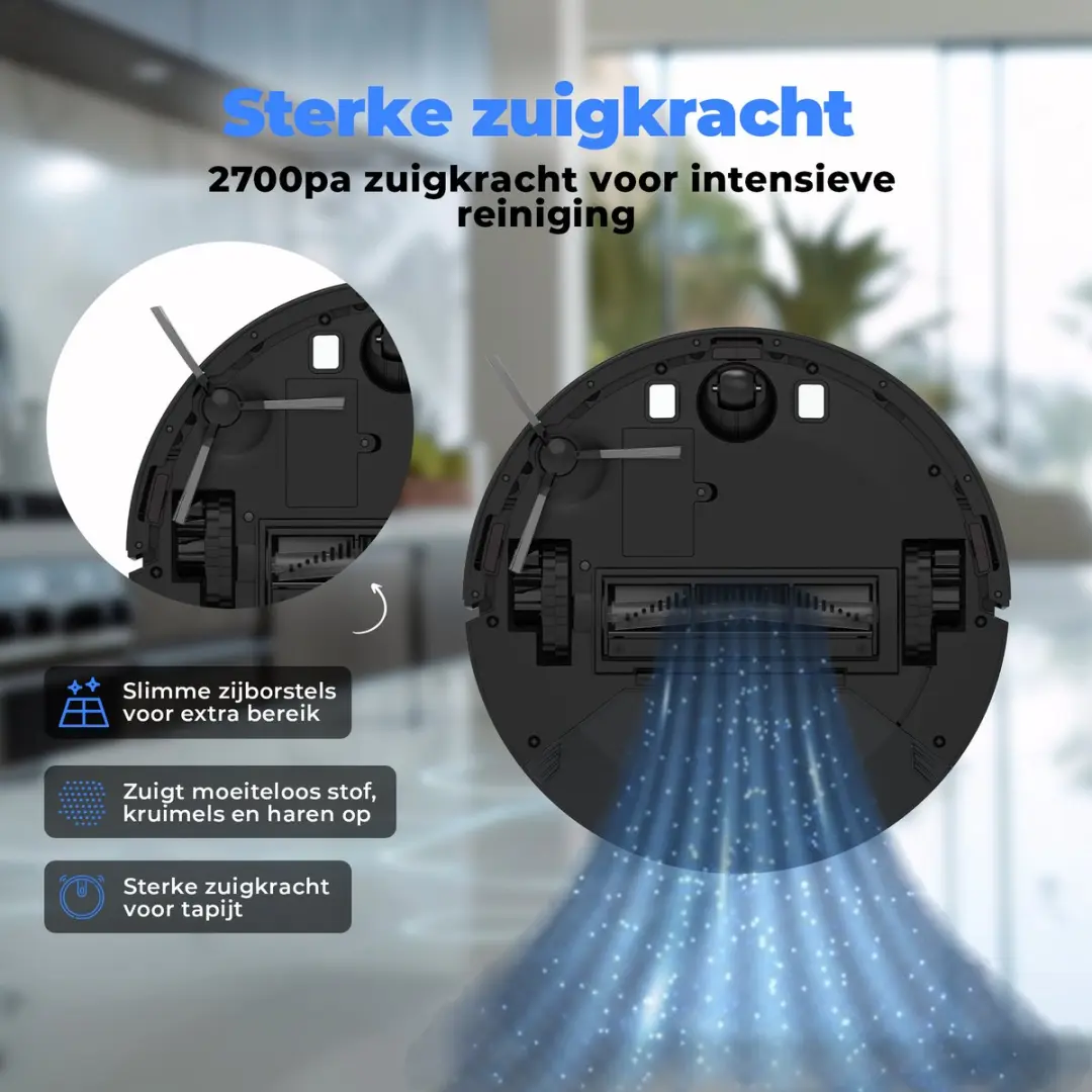 Denver RVC125 Robotstofzuiger - 2700 Airwatts - Zwart