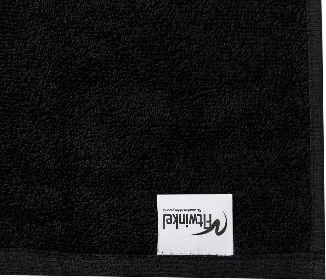 Fitwinkel Handdoek 100x50cm - Zwart