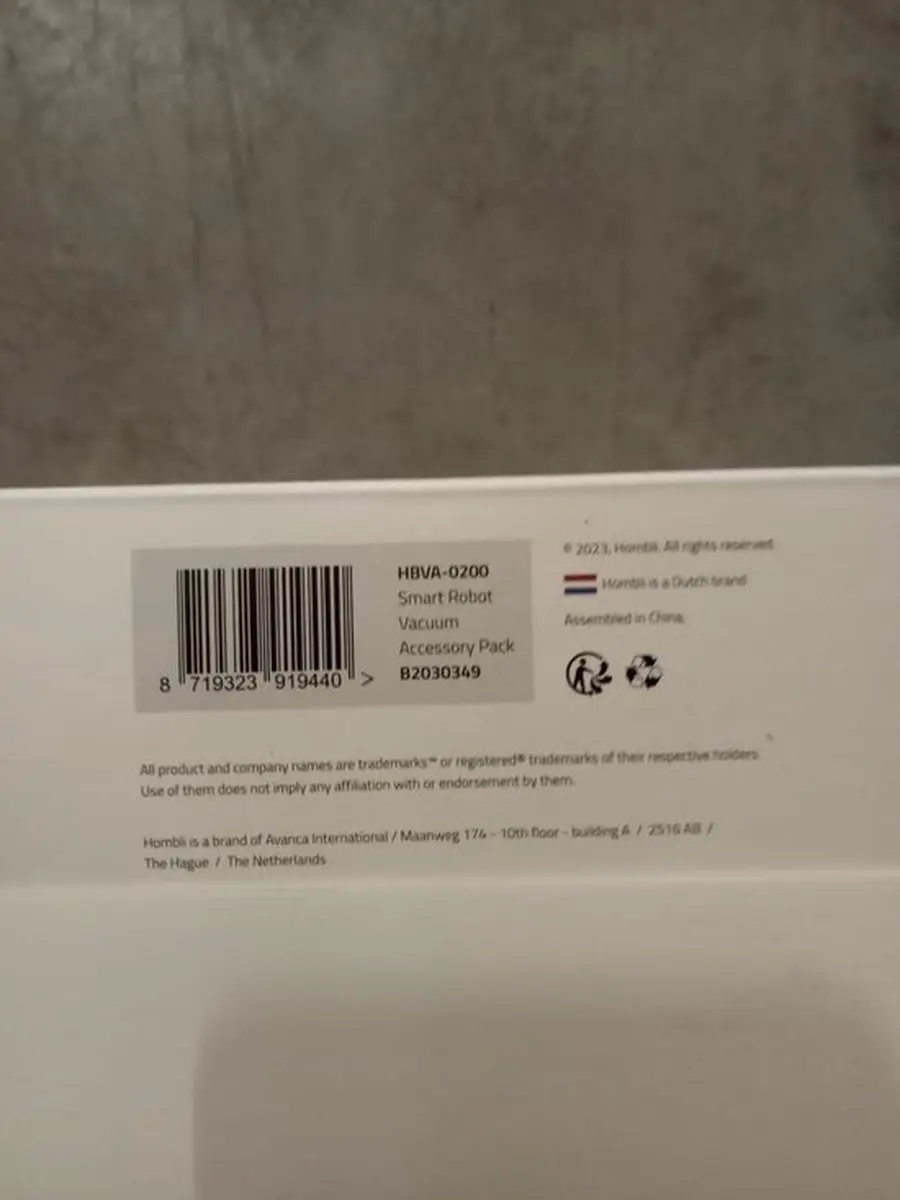 Hombli HBVA-0200 Robotstofzuiger Accessoirepakket - 3x Stofzakken Wit