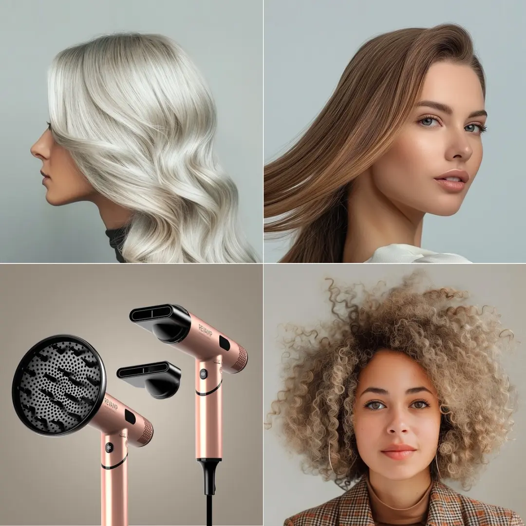 Revamp DR6400 Haardroger - 1600W - Rosegoud - 3 Opzetstukken