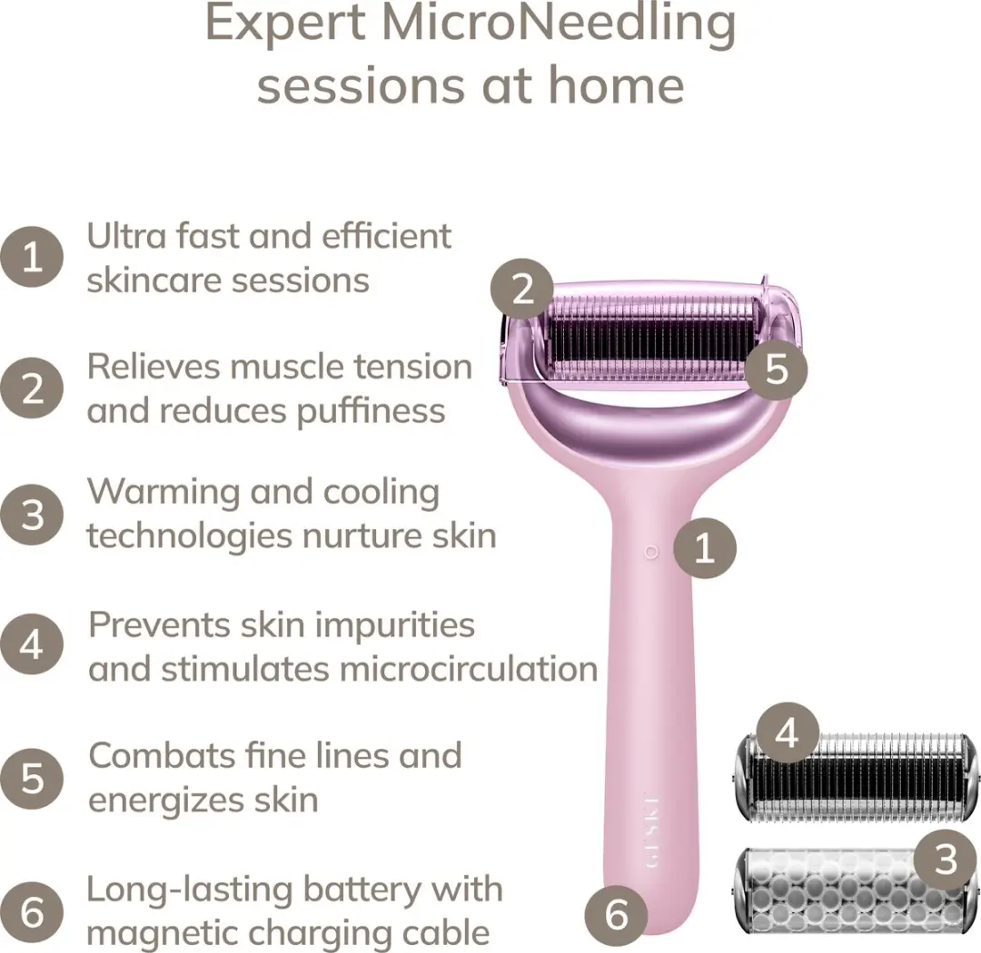 GESKE SmartAppGuided MicroNeedle Roller 8-in-1 - GK000043PK01 - Roze