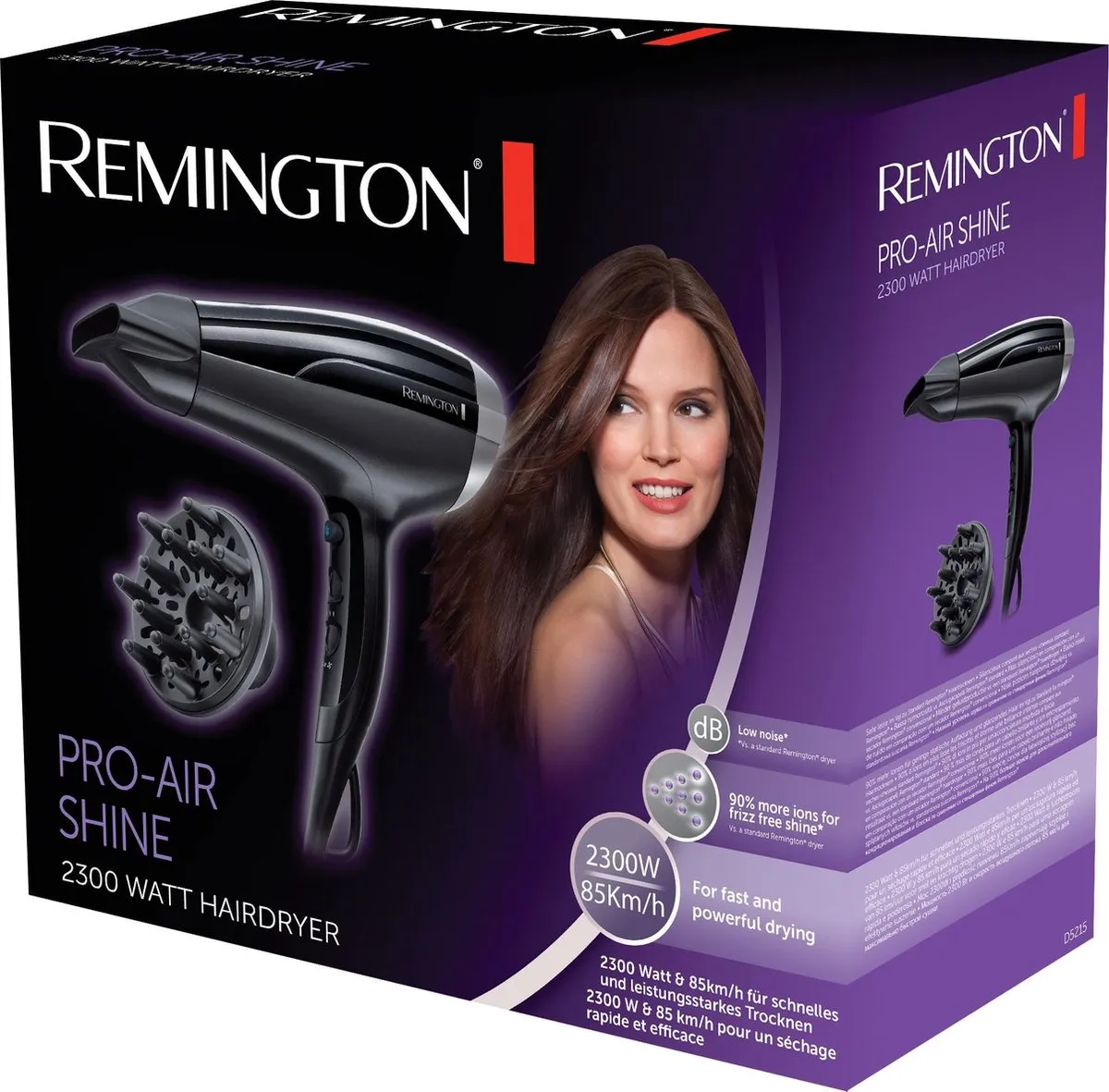 Remington D5215 Pro Air Shine 2300W Föhn - Zwart - afbeelding 6 van 6