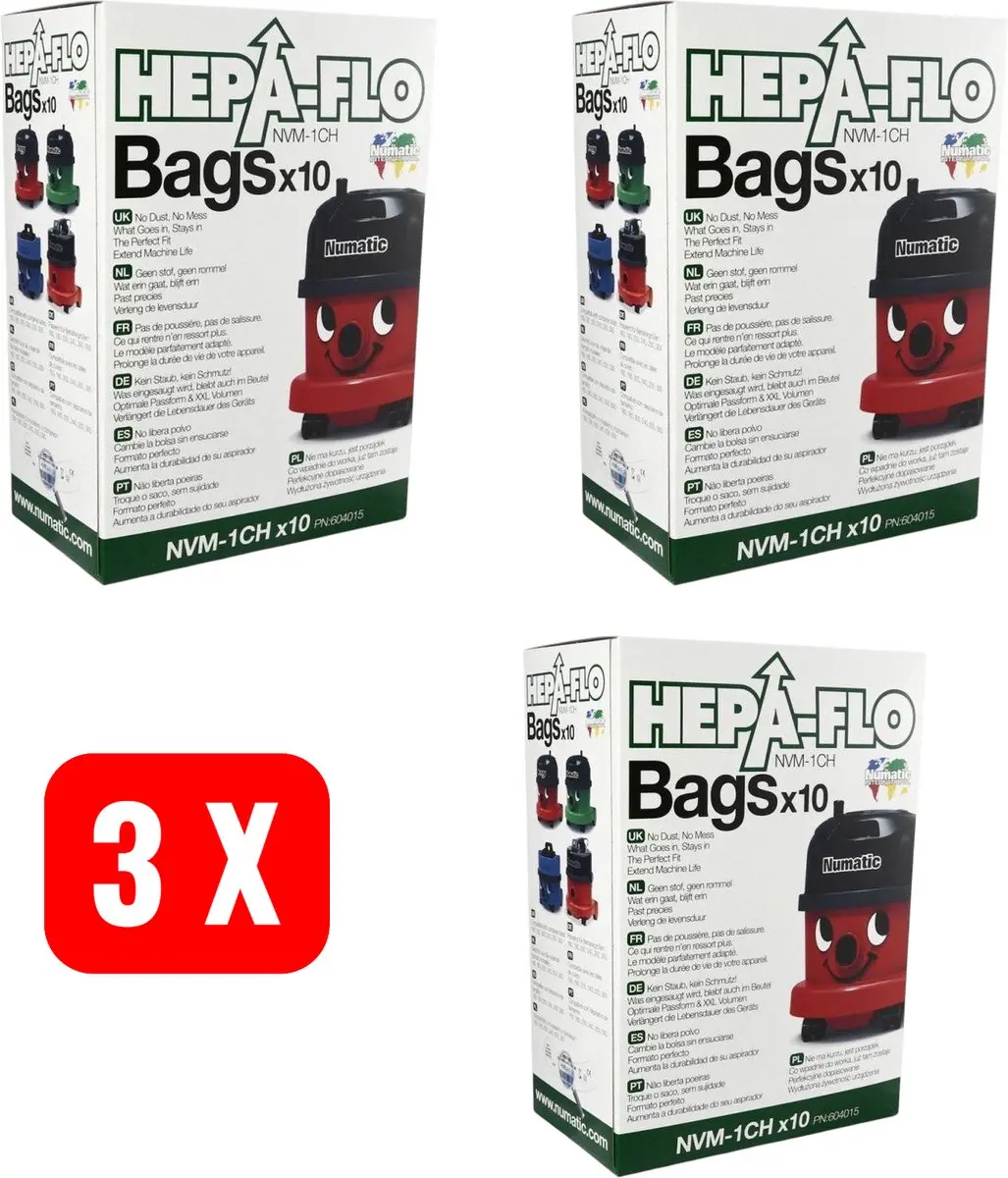 Numatic Henry Hetty Stofzuigerzakken NVM-1CH 604015