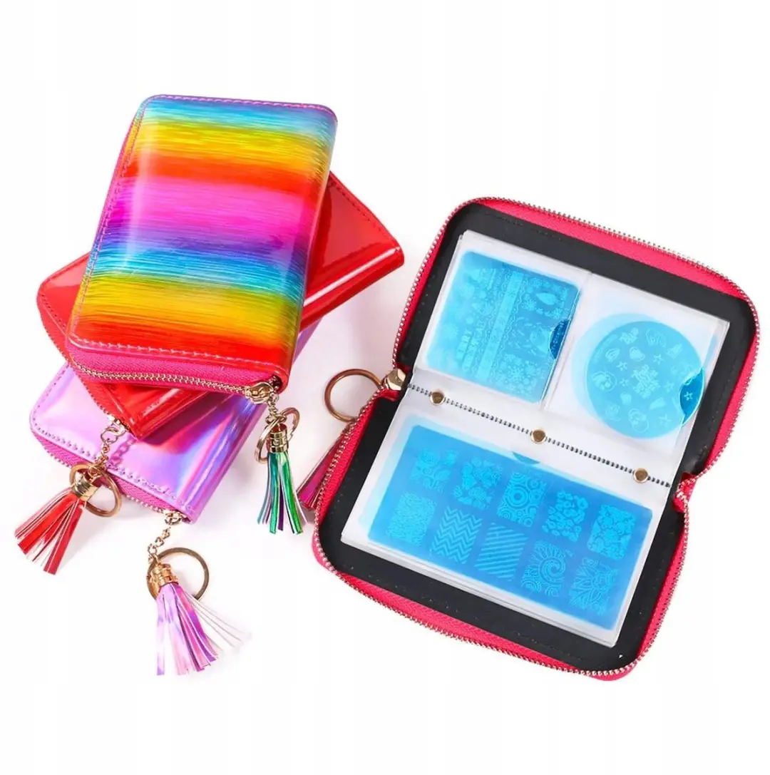 Born Pretty Nagelstempel Plaathouder Regenboog Holografisch