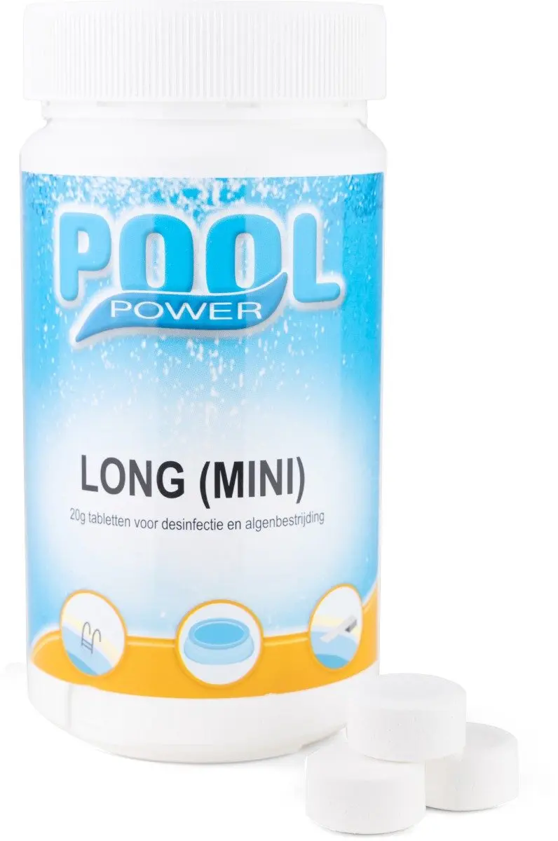 Pool Power Mini Flacon Desinfectie- en Anti-algmiddel 1kg - Chloortabletten 90%