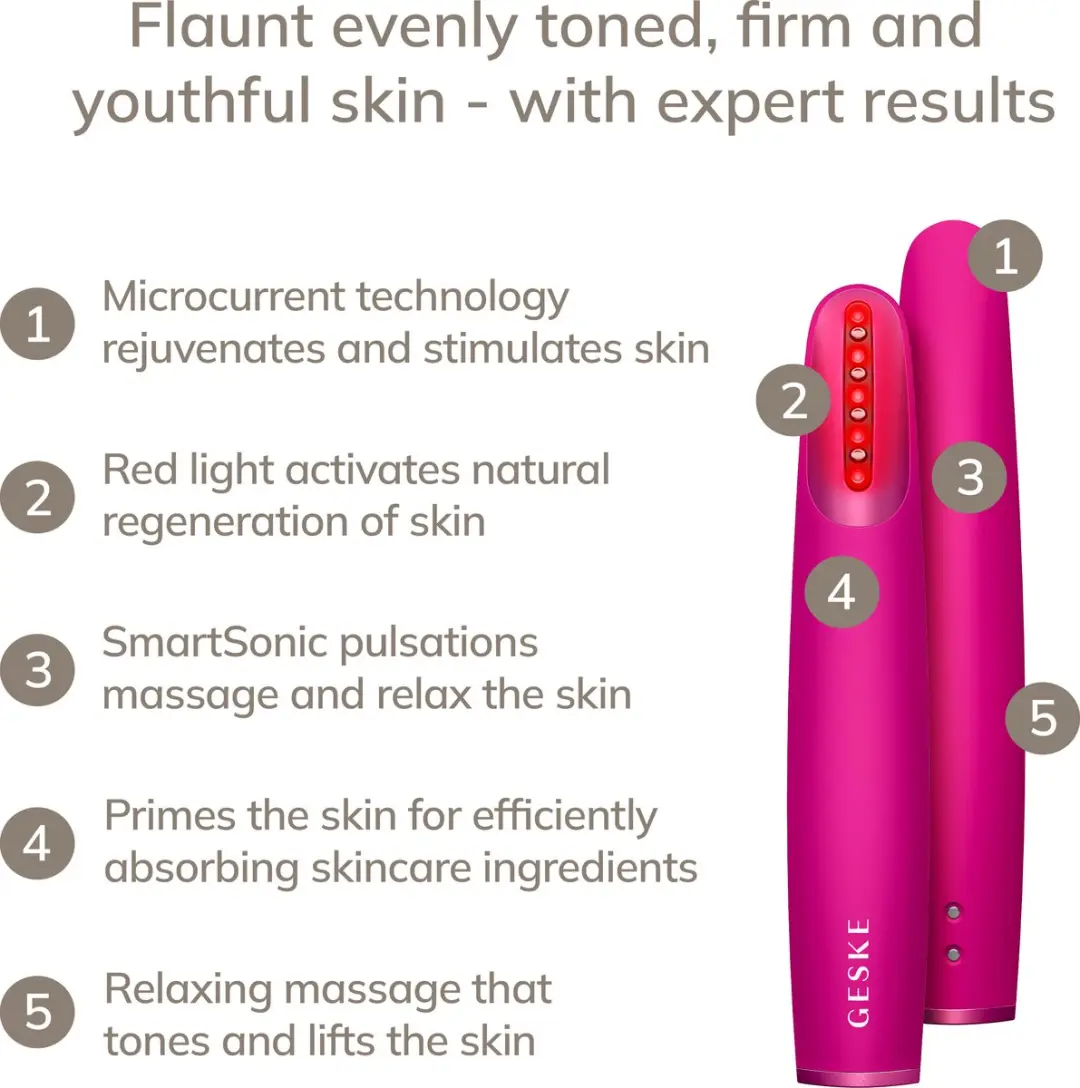 GESKE Skin Firming Wand GK000067MG01 - Microcurrent Gezichtsversteviger - Magenta