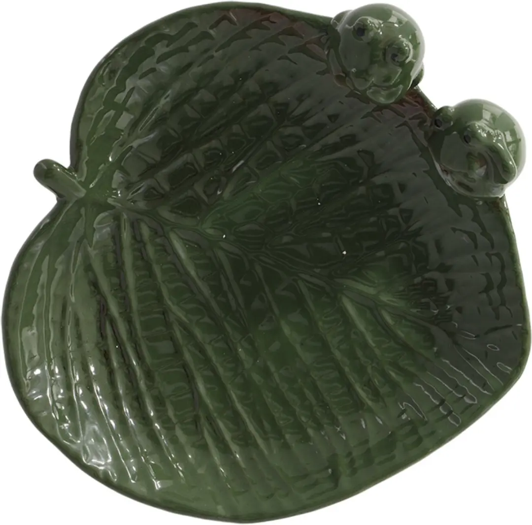 Esschert Design Vogelbad Keramiek Kikkers - Groen