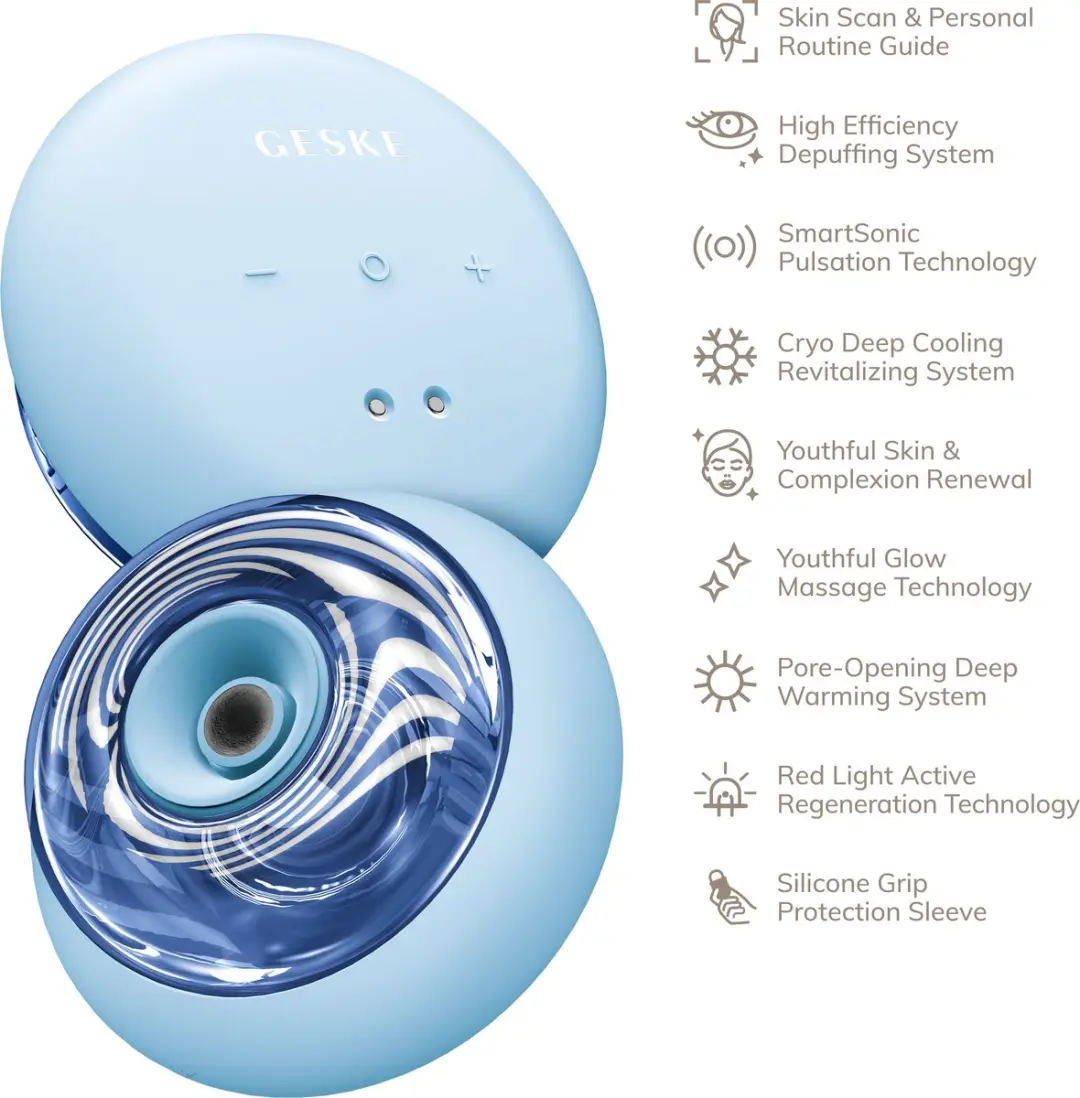 GESKE SmartAppGuided Sonic Massager GK000699AQ01 - Aquamarine