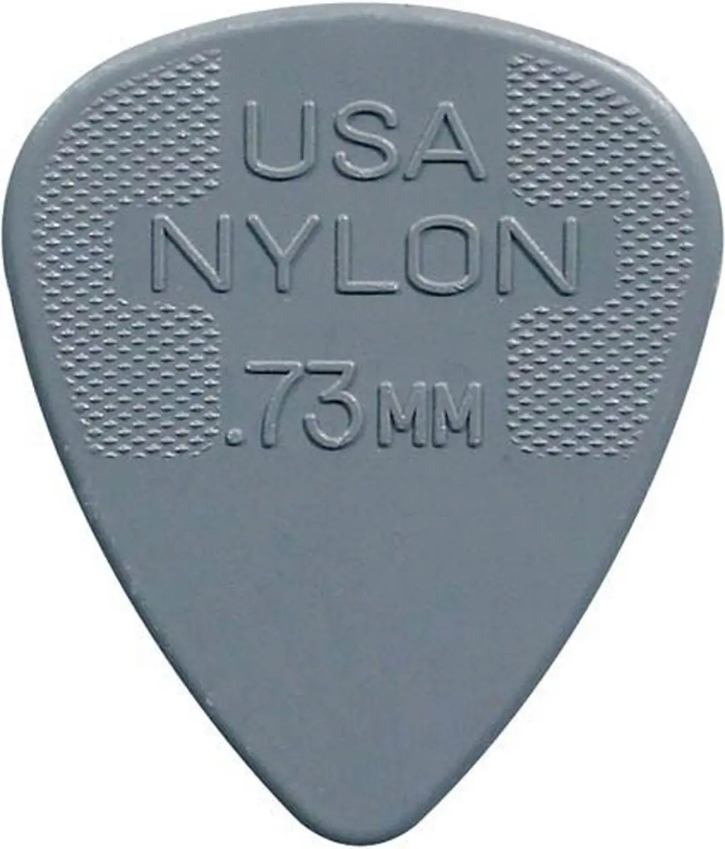 Dunlop 44-P-73 Nylon Plectra 0.73mm - 12 Stuks Grijs