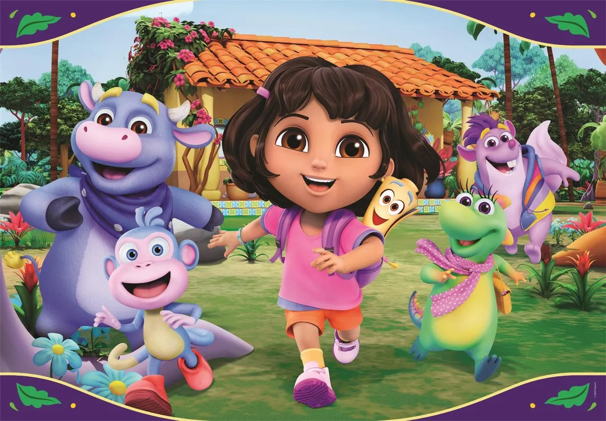 Clementoni Dora the Explorer Maxi Super Color Puzzel 24 Stuks - Multikleur