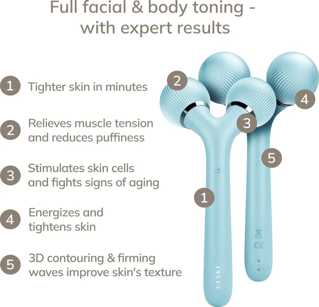 GESKE SmartAppGuided Sonic Facial & Body Roller GK000041TQ01 - Turquoise - afbeelding 4 van 6