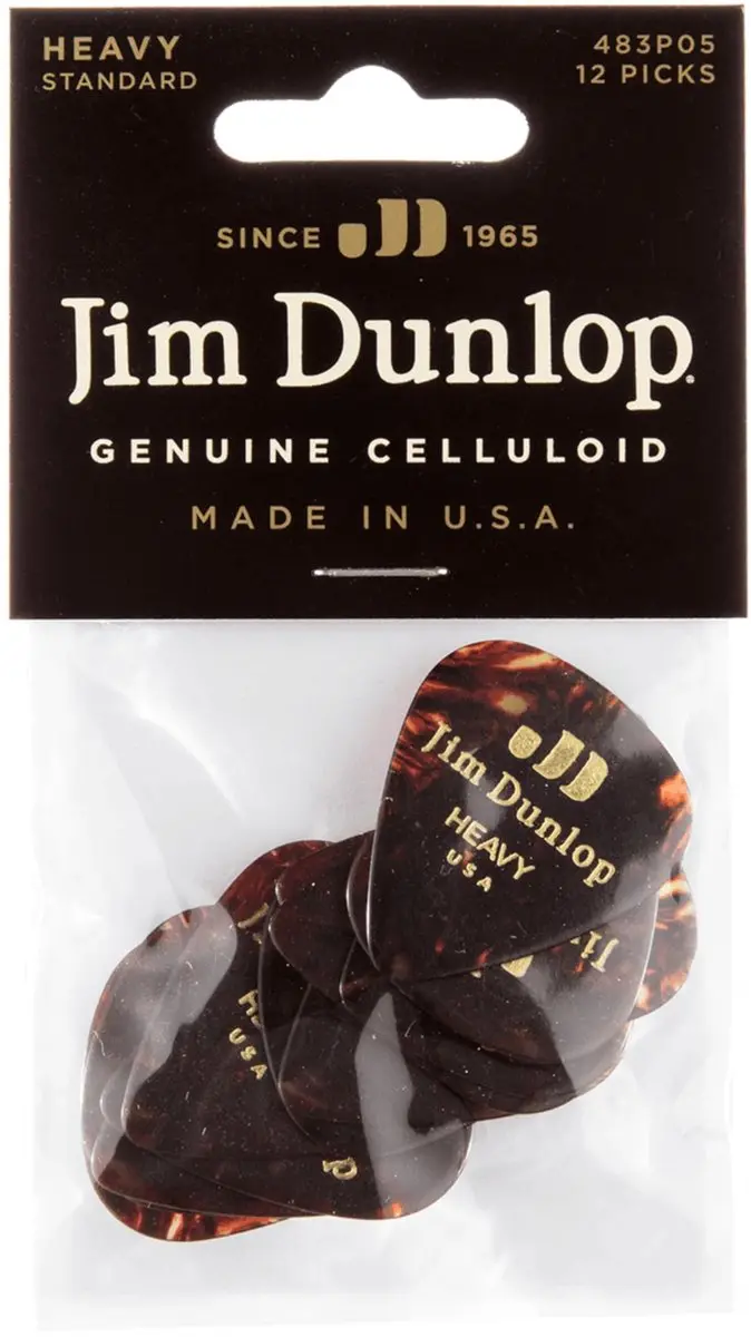 Dunlop Genuine Plektrum Heavy Shell 483 - 12 Stuks